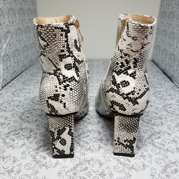 Snake Print block Lita booties by WETKISS EUC - Picture 2 of 4